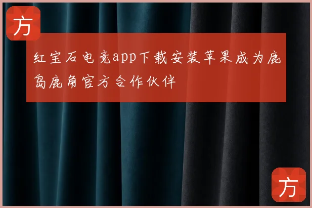 红宝石电竞app下载安装苹果成为鹿岛鹿角官方合作伙伴